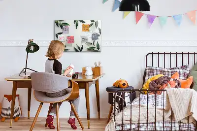 Pizarra magnética de pared con marco para hojas y rotulador