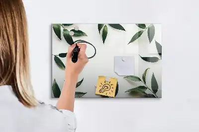 Pizarra magnética de pared con marco para hojas y rotulador