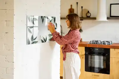 Pizarra magnética de pared con marco para hojas y rotulador