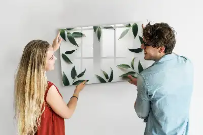 Pizarra magnética de pared con marco para hojas y rotulador