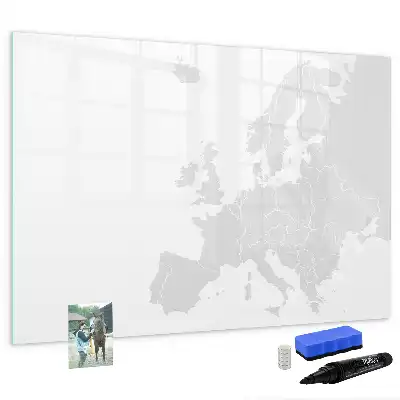 Mapa de Europa pizarra borrable de cristal con imanes