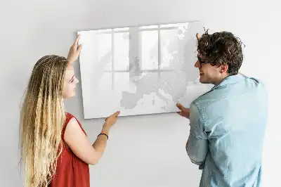 Mapa de Europa pizarra borrable de cristal con imanes
