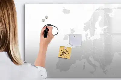 Mapa de Europa pizarra borrable de cristal con imanes