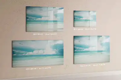 Pizarra magnética de pared diseño de paisaje marino con rotulador