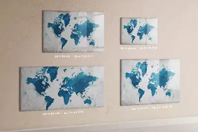 Mapa del mundo pizarra magnética de cristal borrable