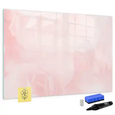 Pizarra magnética de pared con rotulador diseño de rosas abiertas