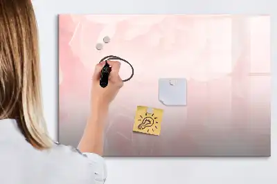 Pizarra magnética de pared con rotulador diseño de rosas abiertas