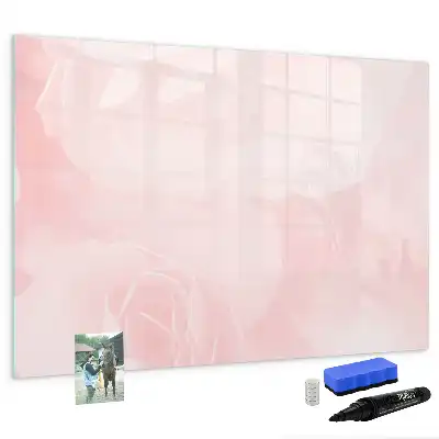 Pizarra magnética de pared con rotulador diseño de rosas abiertas