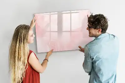 Pizarra magnética de pared con rotulador diseño de rosas abiertas