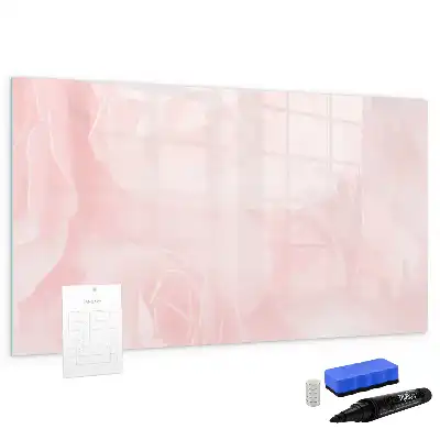 Pizarra magnética de pared con rotulador diseño de rosas abiertas