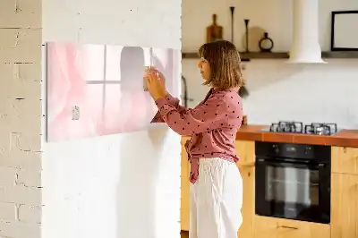 Pizarra magnética de pared con rotulador diseño de rosas abiertas