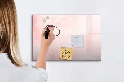 Pizarra magnética de pared con rotulador diseño de rosas abiertas