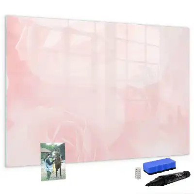 Pizarra magnética de pared con rotulador diseño de rosas abiertas