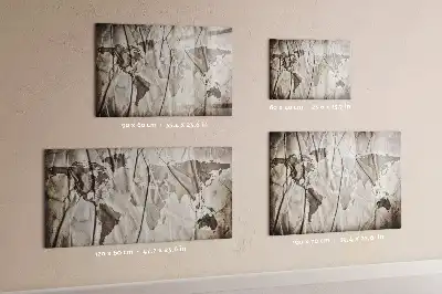 Pizarra magnética de pared con rotulador diseño de mapa del mundo
