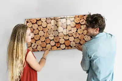 Tapones de vino de madera pizarra magnética de pared con rotulador