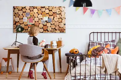Tapones de vino de madera pizarra magnética de pared con rotulador