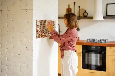 Tapones de vino de madera pizarra magnética de pared con rotulador