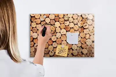 Tapones de vino de madera pizarra magnética de pared con rotulador