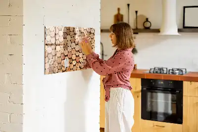 Tapones de vino de madera pizarra magnética de pared con rotulador