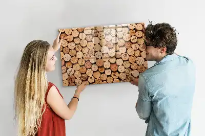 Tapones de vino de madera pizarra magnética de pared con rotulador