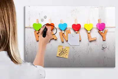 Pizarra magnética de pared con rotulador diseño Familia