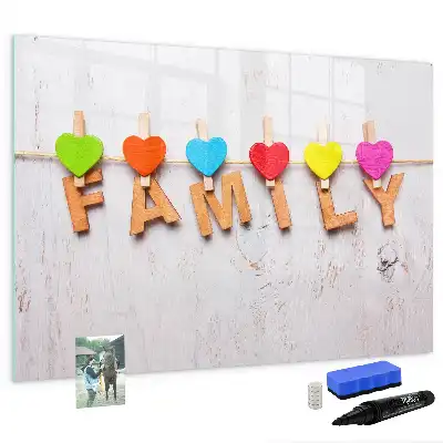 Pizarra magnética de pared con rotulador diseño Familia