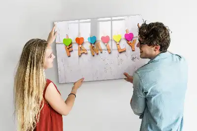 Pizarra magnética de pared con rotulador diseño Familia