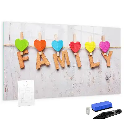 Pizarra magnética de pared con rotulador diseño Familia