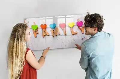 Pizarra magnética de pared con rotulador diseño Familia