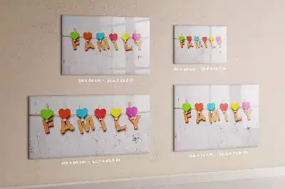 Pizarra magnética de pared con rotulador diseño Familia