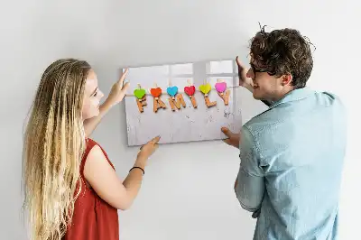 Pizarra magnética de pared con rotulador diseño Familia