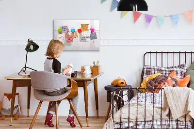 Pizarra magnética de pared con rotulador diseño Familia