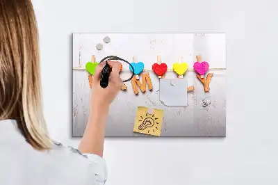 Pizarra magnética de pared con rotulador diseño Familia