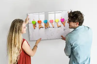Pizarra magnética de pared con rotulador diseño Familia