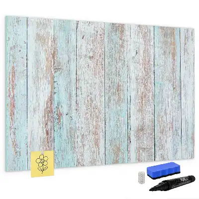 Pizarra magnética de pared con rotulador de madera en color pastel