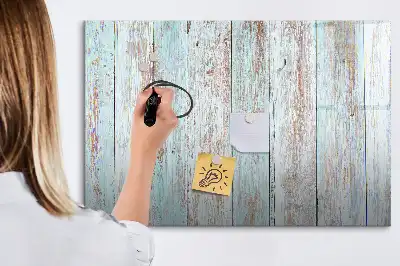 Pizarra magnética de pared con rotulador de madera en color pastel