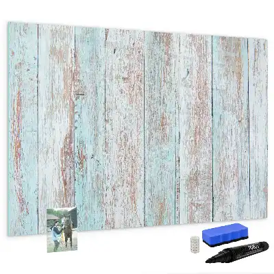 Pizarra magnética de pared con rotulador de madera en color pastel