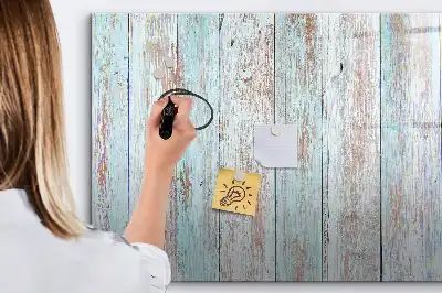 Pizarra magnética de pared con rotulador de madera en color pastel