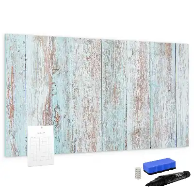 Pizarra magnética de pared con rotulador de madera en color pastel