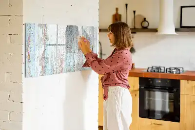 Pizarra magnética de pared con rotulador de madera en color pastel
