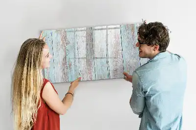Pizarra magnética de pared con rotulador de madera en color pastel