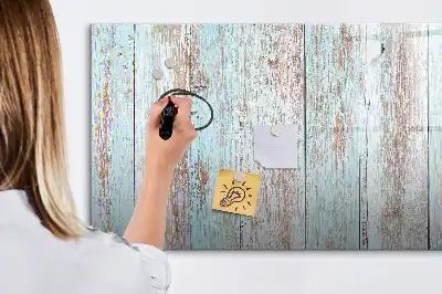 Pizarra magnética de pared con rotulador de madera en color pastel