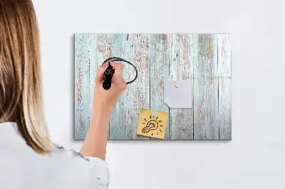 Pizarra magnética de pared con rotulador de madera en color pastel