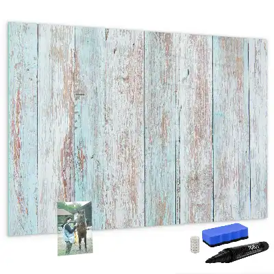 Pizarra magnética de pared con rotulador de madera en color pastel