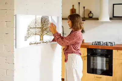 Pizarra magnética de pared con rotulador diseño de viejo árbol genealógico