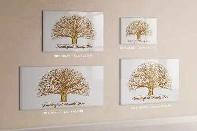 Pizarra magnética de pared con rotulador diseño de viejo árbol genealógico