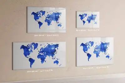 Pizarra magnética de pared diseño de mapa del mundo cósmico con rotulador incluido