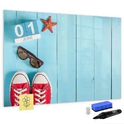 Pizarra magnética de pared con rotulador diseño primer día de verano