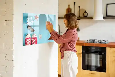Pizarra magnética de pared con rotulador diseño primer día de verano