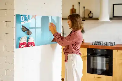 Pizarra magnética de pared con rotulador diseño primer día de verano